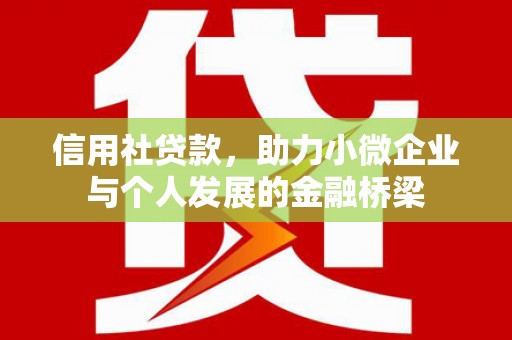 修文信用社贷款，助力小微企业与个人发展的金融桥梁
