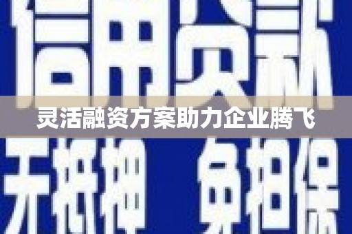 古镇灵活融资方案助力企业腾飞