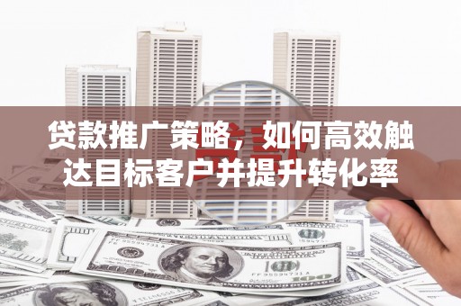 昭阳贷款推广策略，如何高效触达目标客户并提升转化率