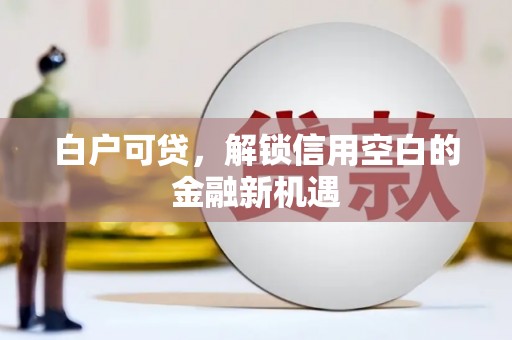 郴州白户可贷，解锁信用空白的金融新机遇