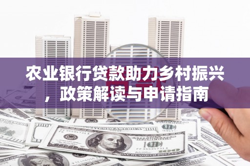 泸县农业银行贷款助力乡村振兴，政策解读与申请指南