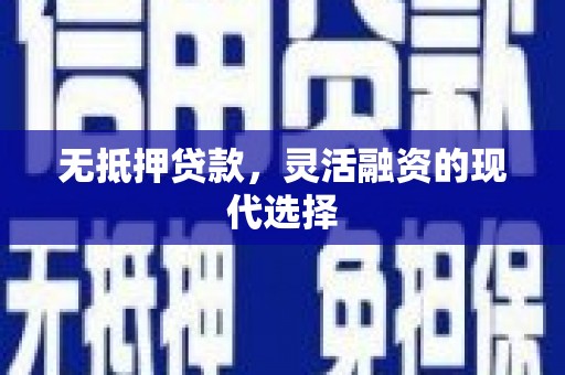 端州无抵押贷款，灵活融资的现代选择