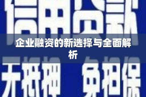 榆树企业融资的新选择与全面解析