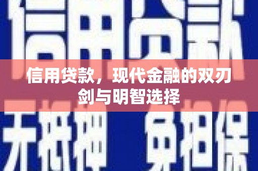 桃山信用贷款，现代金融的双刃剑与明智选择